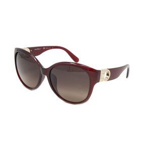 Ferragamo Sunglasses Women's Designer Cat Eye SF851SRK 604 Burgundy 61mm NEW!